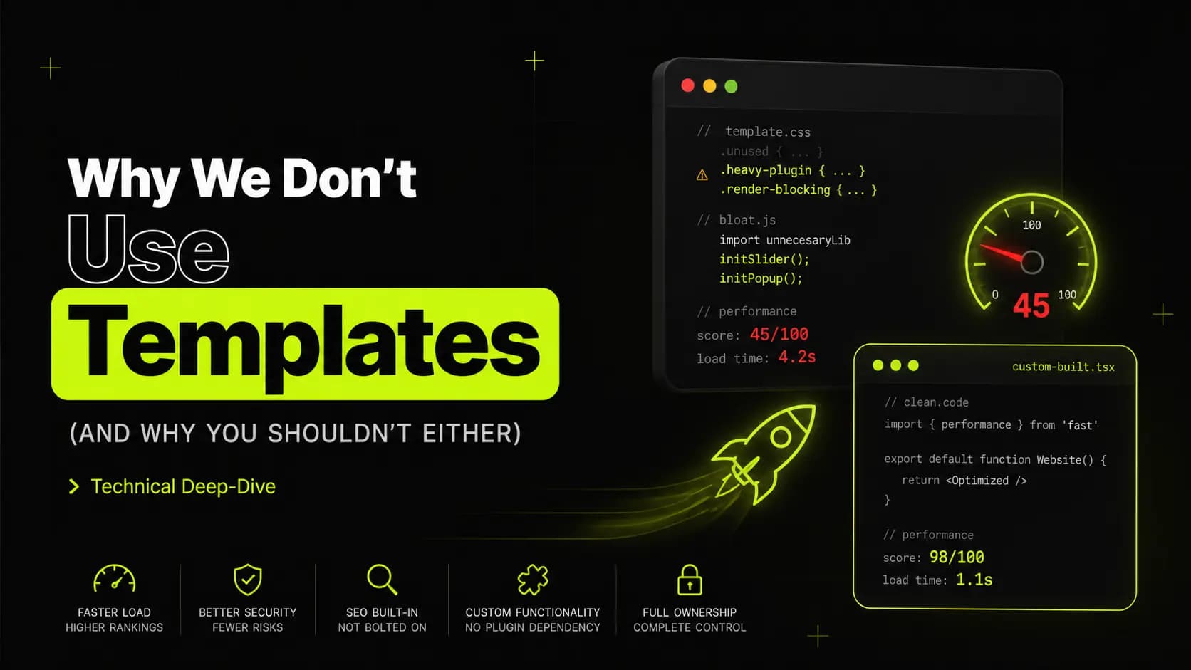 Why We Don't Use Templates (And Why You Shouldn't Either)